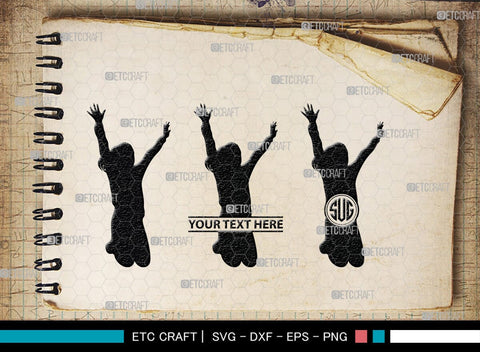 Kids Jumping Monogram, Kids Jumping Silhouette, Kids Jumping SVG, Jumping Children Svg, Jumping Svg, SB00370 SVG ETC Craft 