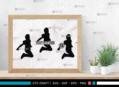 Kids Jumping Monogram, Kids Jumping Silhouette, Kids Jumping SVG, Jumping Children Svg, Jumping Svg, SB00370 SVG ETC Craft 