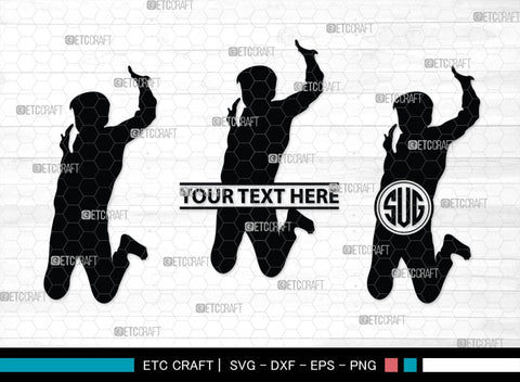 Kids Jumping Monogram, Kids Jumping Silhouette, Kids Jumping SVG, Jumping Children Svg, Jumping Svg, SB00370 SVG ETC Craft 