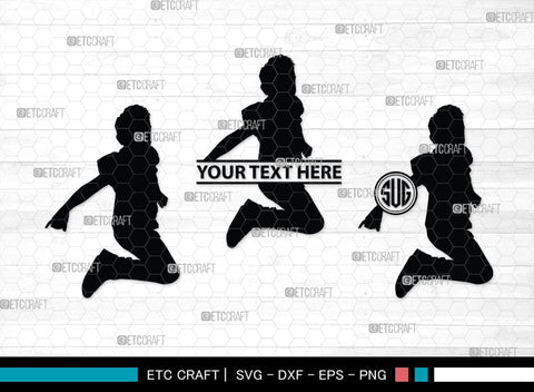 Kids Jumping Monogram, Kids Jumping Silhouette, Kids Jumping SVG, Jumping Children Svg, Jumping Svg, SB00370 SVG ETC Craft 