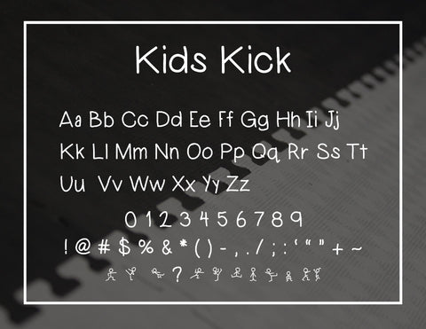 Kids Kick Font Design Shark 