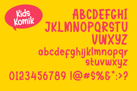 Kids Komik Font Mozzatype 