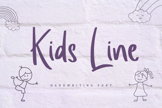 Kids Line Font Sakha Design Studio 