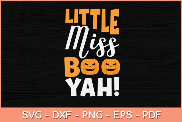Kids Little Miss Boo Toddler Girl Halloween Svg Design SVG artprintfile 