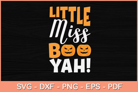 Kids Little Miss Boo Toddler Girl Halloween Svg Design SVG artprintfile 