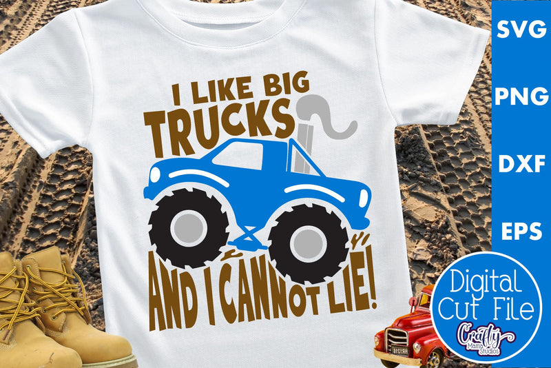Kids Monster Truck Svg | I Like Big Trucks And I Cannot Lie SVG Crafty Mama Studios 