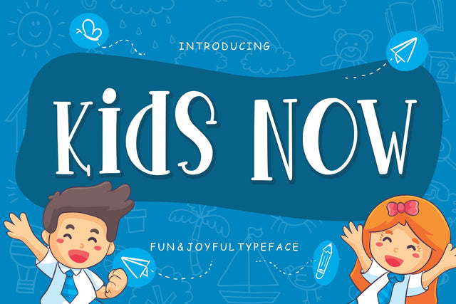 Kids Now Fun & Joyful Typeface Font Creatype Studio 