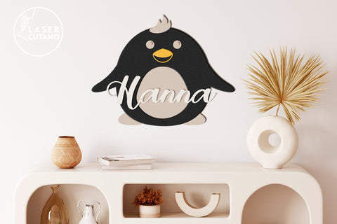 Kids Panel Animals Set Of 10 Signs Cut Design Custom Name SVG LaserCutano 