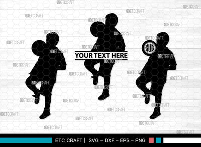 Kids Playing Monogram, Kids Playing Silhouette, Kids Playing SVG, Kids Svg, Playing Svg, SB00371 SVG ETC Craft 