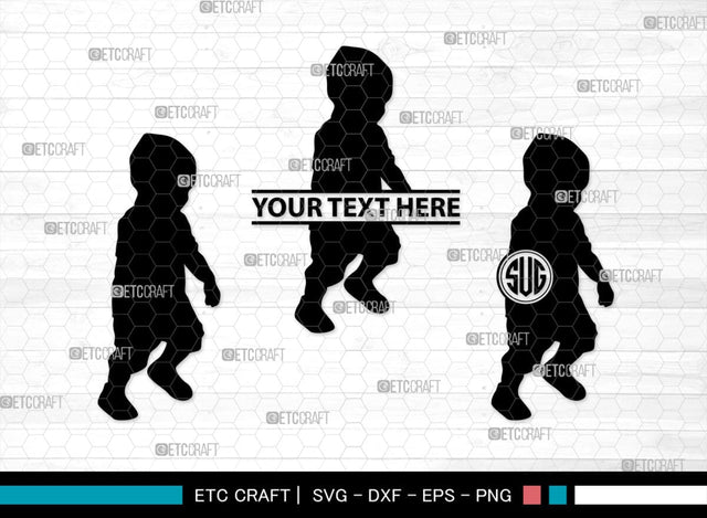 Kids Playing Monogram, Kids Playing Silhouette, Kids Playing SVG, Kids Svg, Playing Svg, SB00371 SVG ETC Craft 