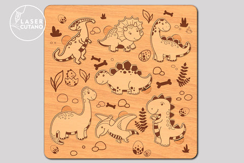 Kid’s Puzzle Set Of 8 | Laser Cut & Engraving | Multilayer Laser Cut Files, SVG, 3D Designs, Mini Design Bundles SVG LaserCutano 