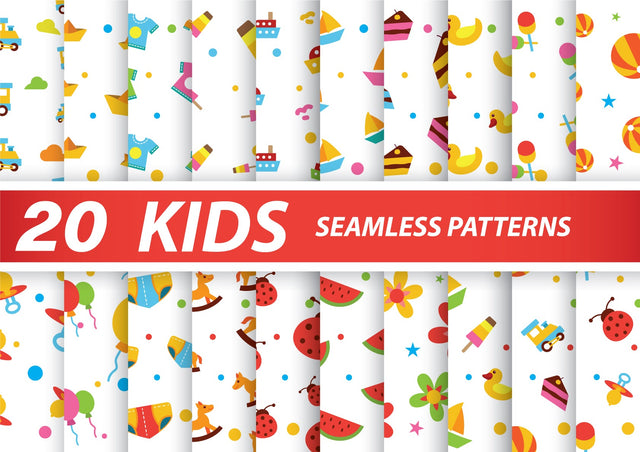 Kids Seamless Pattern Sublimation Collection Digital Pattern naemmiah021 