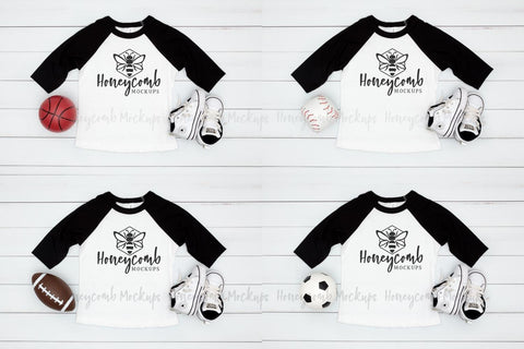 Kids Sports Mockup Bundle, Bella Canvas 3200T Raglan Mockup, Toddler Baseball Tee Mockup, Sports Mockup Mock Up Photo Honeycomb Mockups 