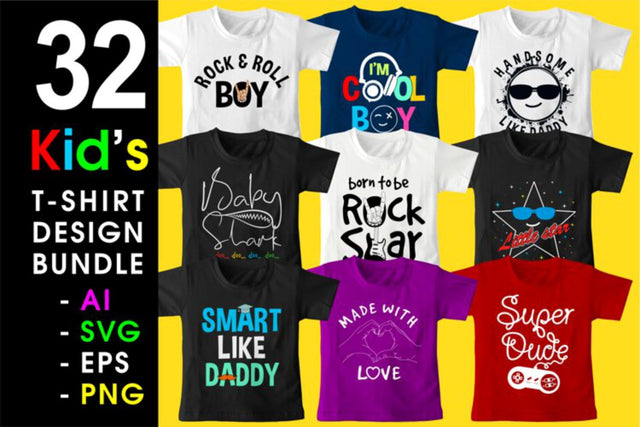 Kids T shirt Design Bundle SVG D2PUTRI, SVG BUNDLE, SUBLIMATION BUNDLE, T SHIRT DESIGNS BUNDLE 