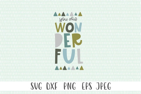 Kids T-Shirt SVG - You Are Wonderful SVG Simply Cutz 