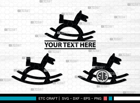 Kids Toys Monogram, Baby Toy Silhouette, Kids Toys SVG, Toys Doodle Svg, Baby Play Svg, Rocking Horse Svg, SVG ETC Craft 