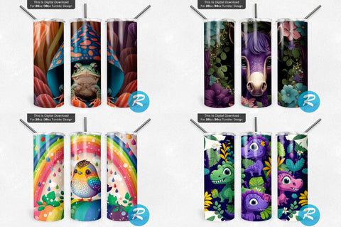 Kids Tumbler Png Bundle Sublimation Regulrcrative 