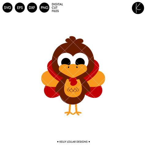 Kids Turkey Character SVG Kelly Lollar Designs 