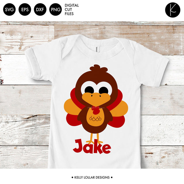 Kids Turkey Character SVG Kelly Lollar Designs 