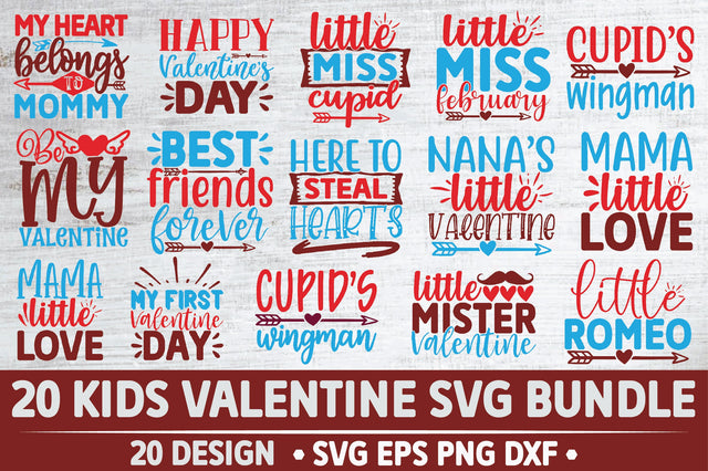 Kids Valentine SVG Bundle SVG Ariyan 