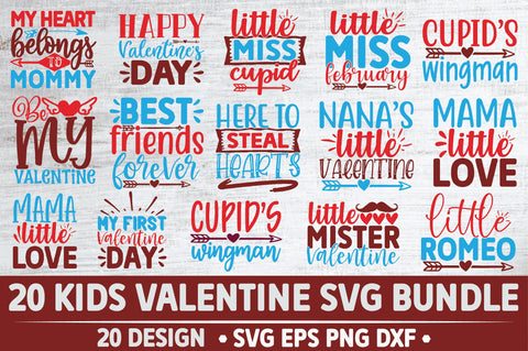 Kids Valentine SVG Bundle SVG Ariyan 