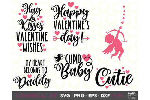 Kids Valentines Day SVG Bundle, Kids Valentines Day Hearts SVG, Kids Happy Valentine Day SVG, Love SVG SVG March Design Studio 
