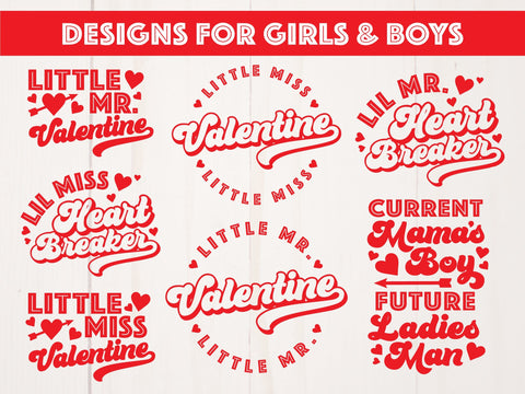 Kids Valentines SVG Bundle SVG Caffeinated SVGs 