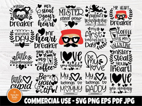 Kids Valentines SVG Bundle, Valentines Day Shirts SVG TonisArtStudio 