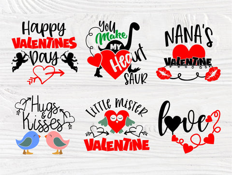Kids Valentine's SVG Bundle | Valentines Svg | Dinosaur Valentine | Svg for Cricut | Valentines Quotes | Love Svg | Valentine Cut Files SVG TonisArtStudio 