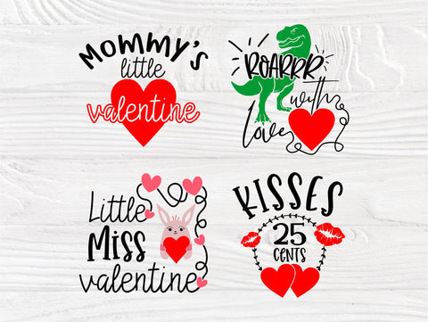 Kids Valentine's SVG Bundle | Valentines Svg | Dinosaur Valentine | Svg for Cricut | Valentines Quotes | Love Svg | Valentine Cut Files SVG TonisArtStudio 