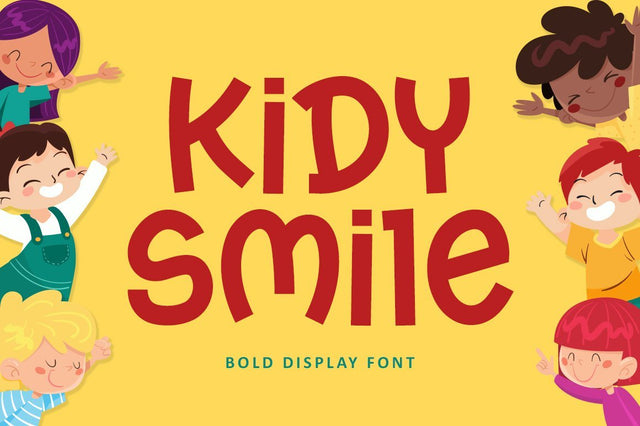 Kidy Smile - Kids Fun Font Font Illushvara Design 