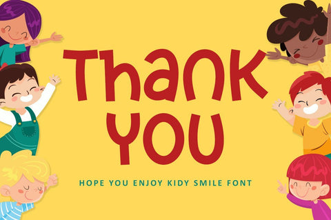 Kidy Smile - Kids Fun Font Font Illushvara Design 