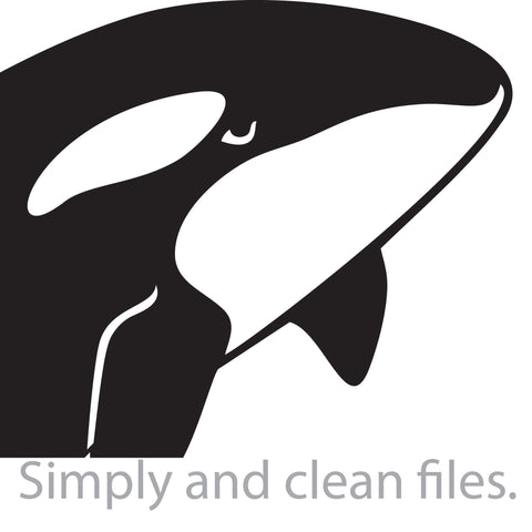 Killer Whale jumping. Orcinus Orca. SVG TribaliumArtSF 