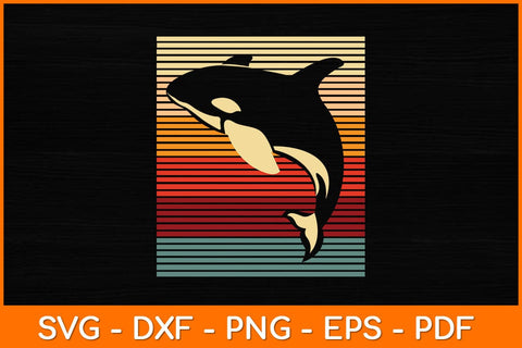 Killer Whale Retro Svg Design SVG artprintfile 