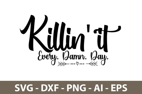 Killin' it every Damn Day svg SVG orpitasn 