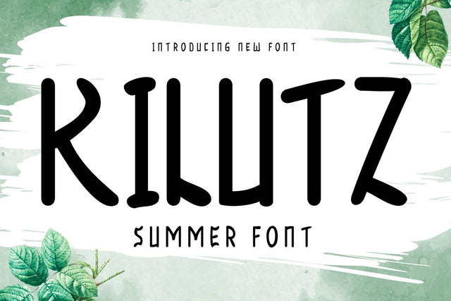 KILUTZ | Summer San Serif Display Font twinletter 
