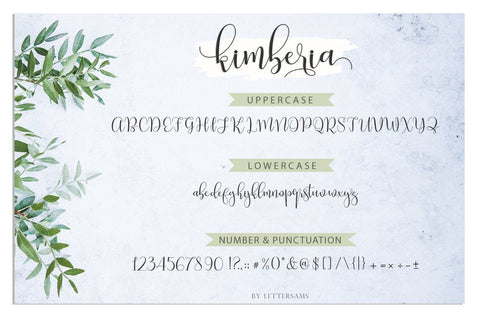 Kimberia Script Font Lettersams 