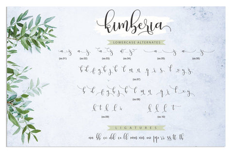 Kimberia Script Font Lettersams 
