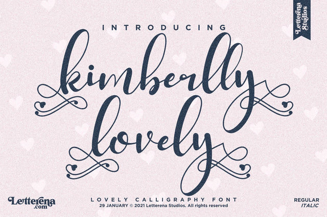 kimberlly lovely Font Letterena Studios 