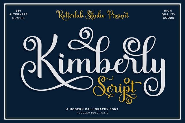 Kimberly Script | 3 Style Font Rotterlab studio 
