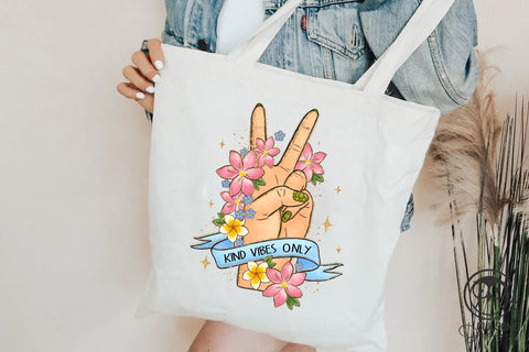 Kind Vibes Only Png Sublimation Sublimation Owlsome.Designs 