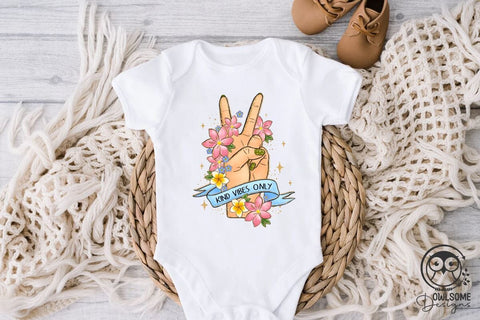 Kind Vibes Only Png Sublimation Sublimation Owlsome.Designs 