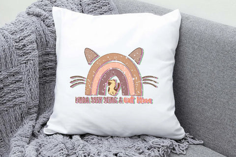 Kinda Busy Being a Cat Mom Sublimation Vol-2 Sublimation Jagonath Roy 
