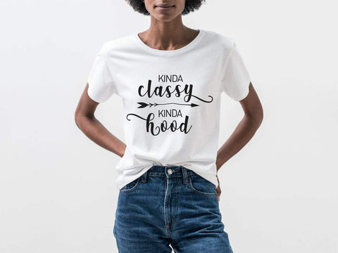 Kinda classy kinda hood svg, Sarcastic svg, Funny quote svg, Sassy svg, fun svg, sarcastic quotes, funny sayings svg, kinda classy svg SVG CutLeafSvg 