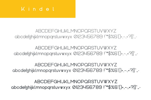 Kindel - Sans Serif Typeface Font VPcreativeshop 
