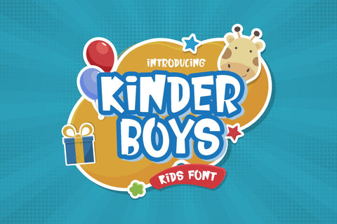 Kinder Boys - Playful Font Font StringLabs 