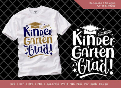 Kinder Garten Grad SVG Cut File | Kindergarten Svg | Back To School Svg | School Svg | Teacher Svg | Tshirt Design SVG ETC Craft 
