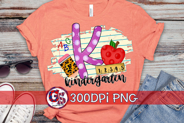 Kindergarten Back To School PNG for Sublimation Sublimation Greedy Stitches 