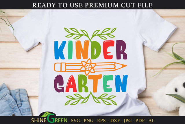 Kindergarten | Back to School SVG Cut File SVG Shine Green Art 