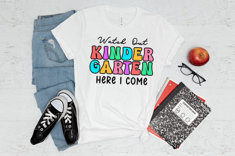 Kindergarten First Day School I Back to School Sublimation Sublimation Happy Printables Club 